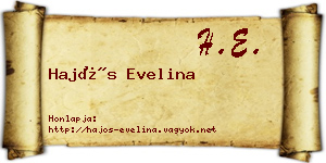 Hajós Evelina névjegykártya